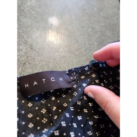 Hatch The Twilight Maternity Postpartum Jumpsuit: Black White Batik Floral sz P - Picture 3 of 4